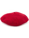 Celine Knitted Beret Hat In Red