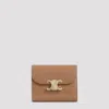 Celine Bronze Leather Small Flap Wallet In Brown
