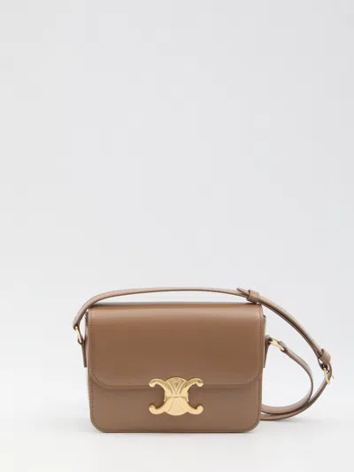 Celine Bronze Teen Triomphe Calf Leather Shoulder Bag