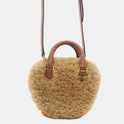 Pre-owned Celine Brown Boa Leather Medium Heart 2way Shoulder Bag