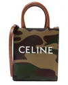Celine Brown Calfskin Coated Canvas Mini Vertical Cabas (authentic Pre-loved)