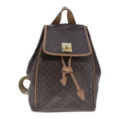 Pre-owned Celine Céline Brown Canvas Backpack Bag ()