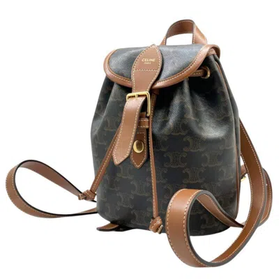 Pre-owned Celine Brown Canvas Backpack ()