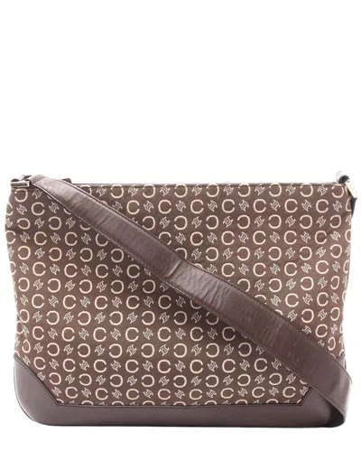 Celine Brown Canvas C Macadam Shoulder Bag (authentic Pre-loved)