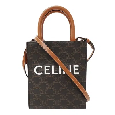 Pre-owned Celine Brown Canvas Handbag Shoulder Bag ()