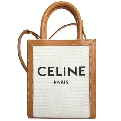Pre-owned Celine Brown Canvas Leather Handbag Shoulder Bag ()
