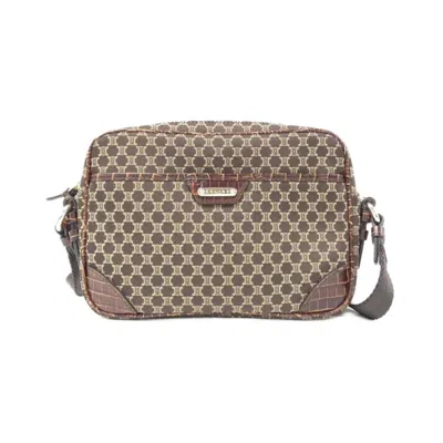 Pre-owned Celine Brown Canvas Leather Shoulder Bag ()