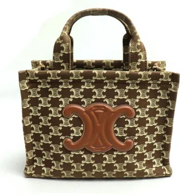 Pre-owned Celine Brown Canvas Leather Shoulder Bag ()