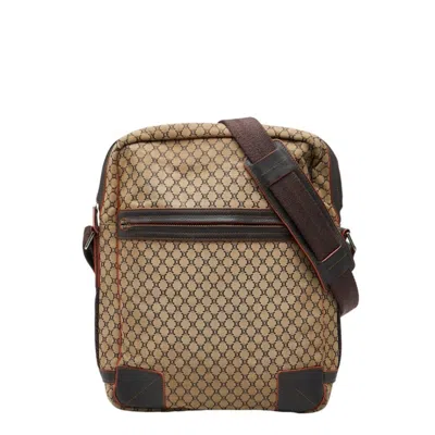 Pre-owned Celine Brown Canvas Leather Shoulder Bag ()
