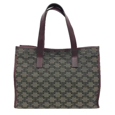Pre-owned Celine Brown Canvas Leather Tote Bag ()