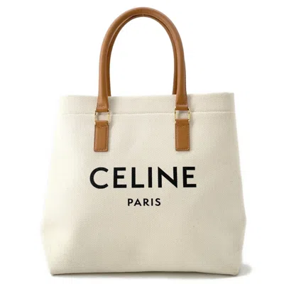 Pre-owned Celine Brown Canvas Leather Tote Bag ()