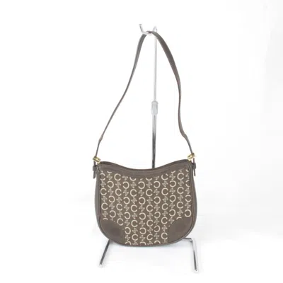 Pre-owned Celine Brown Canvas Shoulder Bag ()