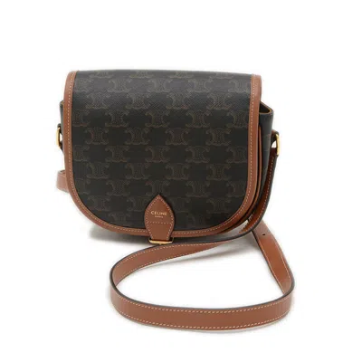 Pre-owned Celine Brown Canvas Shoulder Bag ()