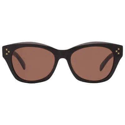 Pre-owned Celine Brown Cat Eye Ladies Sunglasses Cl40217u 01e 55 Cl40217u 01e 55