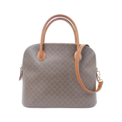 Pre-owned Celine Brown Coated Canvas Handbag Shoulder Bag ()