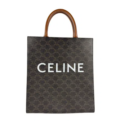 Pre-owned Celine Brown Coated Canvas Handbag Shoulder Bag ()