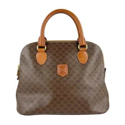 Pre-owned Celine Brown Coated Canvas Pvc Leather Handbag Shoulder Bag ()