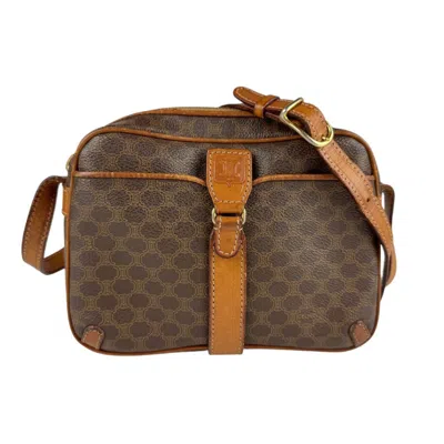 Pre-owned Celine Brown Coated Canvas Pvc Leather Shoulder Bag ()