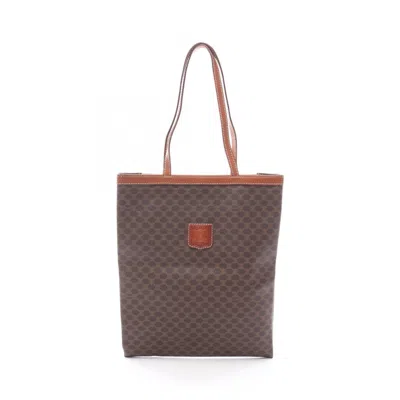Pre-owned Celine Brown Coated Canvas Pvc Leather Tote Bag ()