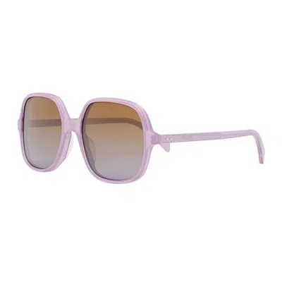 Celine Brown Gradient Square Ladies Sunglasses Cl40244u 78f 56 In Pink