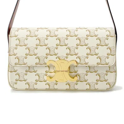 Pre-owned Celine Brown Ivory Pvc Leather Shoulder Bag ()