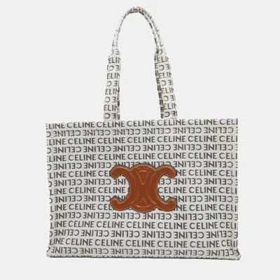 Pre-owned Celine Brown Large Triomphe Cabas Thais All Over Tote