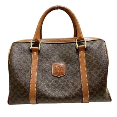 Pre-owned Celine Brown Leather Boston Bag Handbag ()