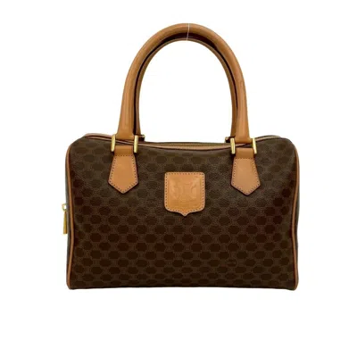 Pre-owned Celine Brown Leather Boston Bag Handbag ()
