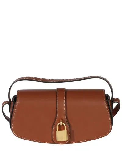Pre-owned Celine Brown Leather Brown Smooth Tabou Clutch On Strap (authentic Pre-loved)