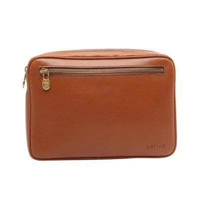 Pre-owned Celine Brown Leather Clutch Bag Handbag ()