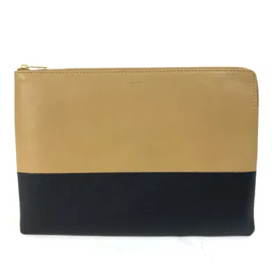 Pre-owned Celine Brown Leather Clutch Bag ()