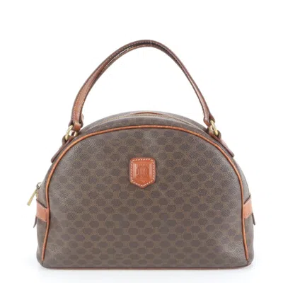 Pre-owned Celine Brown Leather Coated Canvas Tote Bag ()