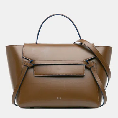 Pre-owned Celine Brown Leather Mini Belt Bag