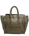Celine Brown Leather Mini Luggage Tote (authentic Pre-loved) In Gray