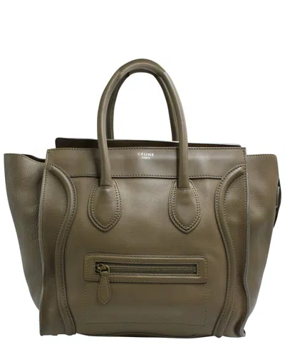 CELINE CELINE BROWN LEATHER MINI LUGGAGE TOTE (AUTHENTIC PRE-LOVED)