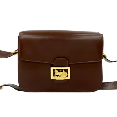 Pre-owned Celine Brown Leather Pochette Shoulder Bag ()