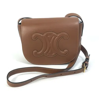 Pre-owned Celine Brown Leather Pochette Shoulder Bag ()