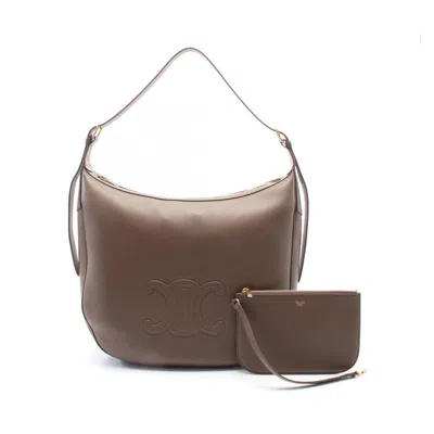 Pre-owned Celine Brown Leather Pouch Shoulder Bag ()