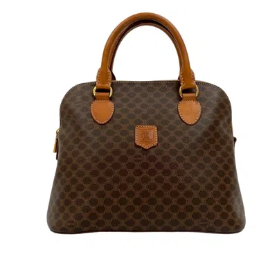 Pre-owned Celine Brown Leather Pvc Boston Bag Handbag ()