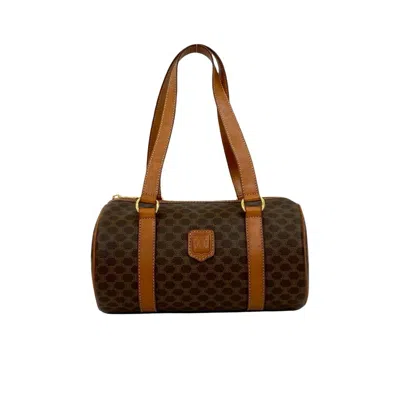 Pre-owned Celine Brown Leather Pvc Boston Bag Handbag ()