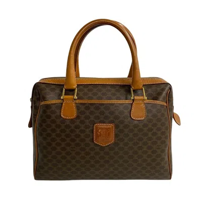 Pre-owned Celine Brown Leather Pvc Boston Bag Handbag ()