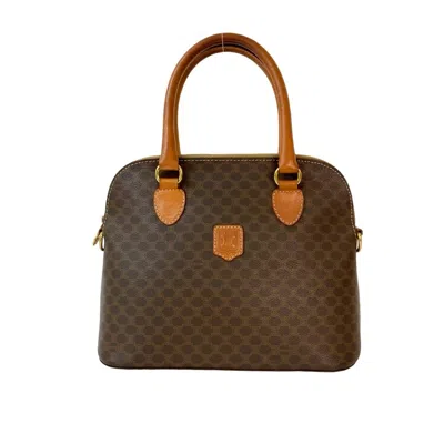 Pre-owned Celine Brown Leather Pvc Boston Bag Handbag ()