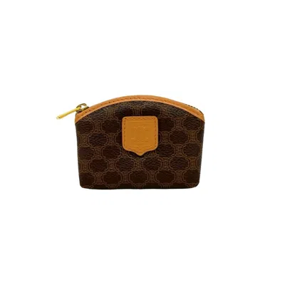 Pre-owned Celine Brown Leather Pvc Coin Purse/coin Case ()