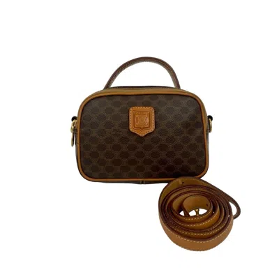Pre-owned Celine Brown Leather Pvc Handbag Shoulder Bag ()