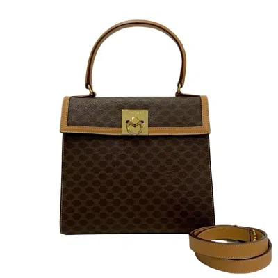 Pre-owned Celine Brown Leather Pvc Handbag Shoulder Bag ()