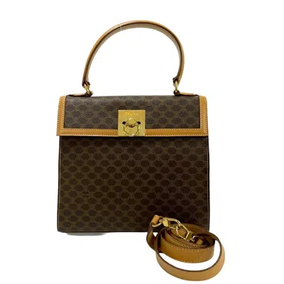 Pre-owned Celine Brown Leather Pvc Handbag Shoulder Bag ()