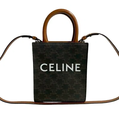 Pre-owned Celine Brown Leather Pvc Handbag Shoulder Bag Tote Bag ()
