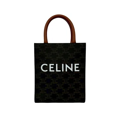 Pre-owned Celine Brown Leather Pvc Handbag Shoulder Bag Tote Bag ()