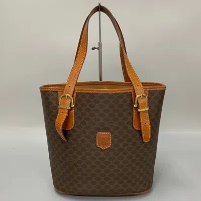 Pre-owned Celine Brown Leather Pvc Handbag Tote Bag ()