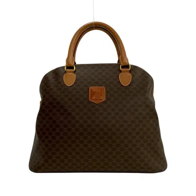 Pre-owned Celine Brown Leather Pvc Handbag Tote Bag ()
